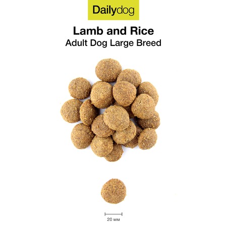 Сухой корм Dailydog Adult Large Breed lamb and rice для взрослых собак крупных пород с ягненком и рисом Гранулы Превью